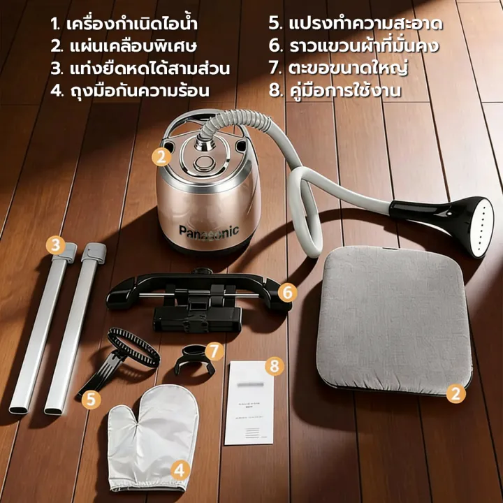 รับประกัน 10 ปี Panasonic เตารีดไอน้ำยืน