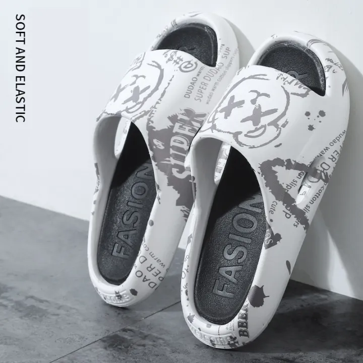 รองเท้าแตะ36-44 หญิง ชาย แฟชั่น เพิ่ม1เบอร์ แบบสวม สีสวย ฤดูร้อน รองเท้านุ่ม A-007