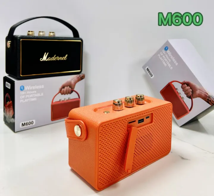 ลำโพงบลูทูธพกพา รุ่น M600 ขนาดพกพา เสียงดี เบสแน่น พร้อมที่หิ้ว ดีไซน์สวย รุ่นใหม่ล่าสุด
