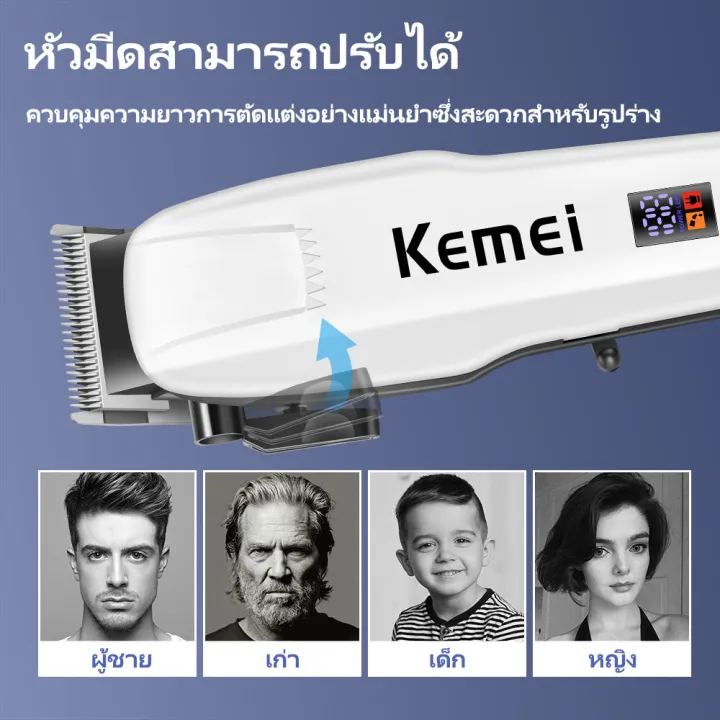ปัตตาเลี่ยนไร้สาย แบตเตอเลี่ยน ใบตัดไทเทเนียม ปัตตาเลี่ยนตัดผม มาพร้อมหวีรอง 4 ขนาด 3,6,10,13 mm ปัตเลี่ยนไรสาย ระดับช่างตัดผมมืออาชีพ แบตเตอร์เลี่ยน เครื่องตัดผม