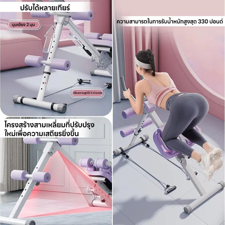 เครื่องออกกำลังกายหน้าท้อง เครื่องออกบริหารหน้าท้อง Power Plank เครื่องบริหารหน้าท้องขี้เกียจที่บ้านอย่างรวดเร็วหญิง เอวกระชับสัดส่วน สลิมมิ่ง ยกสะโพก Abdominal Trainers