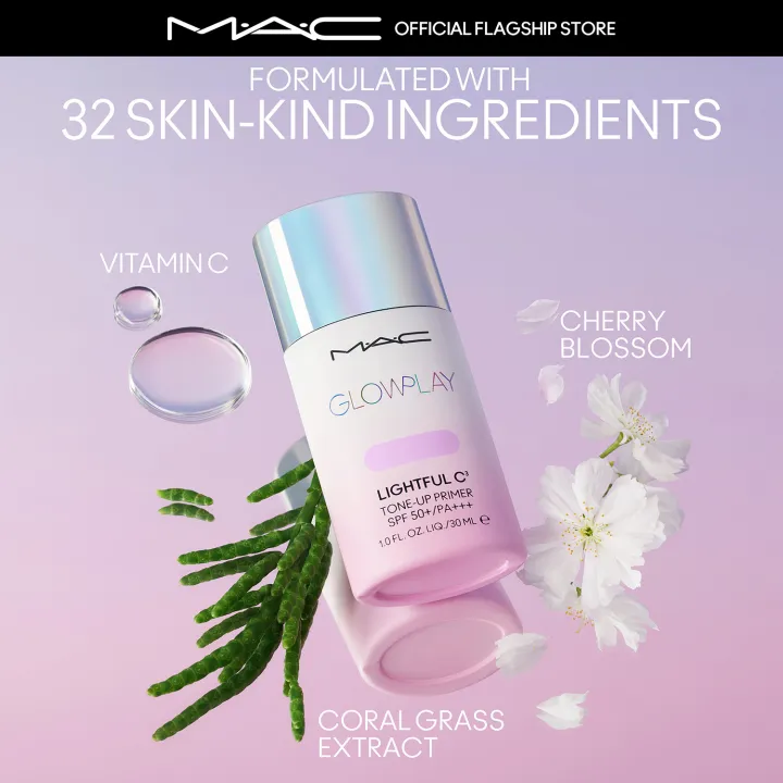 MAC Glow Play Lightful C3 Tone-Up Primer SPF 50+/PA+++ 30ML / แมค ไพรเมอร์ผสมกันแดด Glow Play Lightful C3 Tone-Up Primer SPF 50+/PA+++ 30 มล.