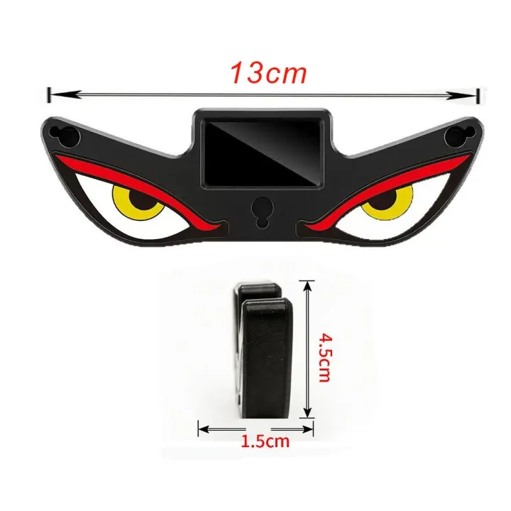 ไฟตาปีศาจ LED พลังงานแสงอาทิตย์ Evil Eye ชาร์จแบต Type-C ติดกระจกรถ ตกแต่งรถยนต์ 1 ชิ้น
