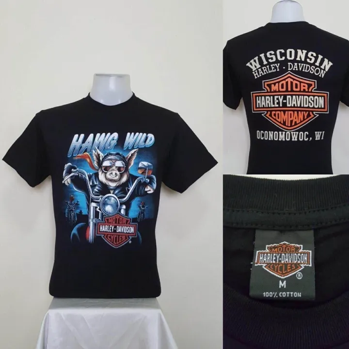 เสื้อยืดฮาเลย์ Harley-Davidson เสื้อยืดลำลองฤดูร้อน S-5XL