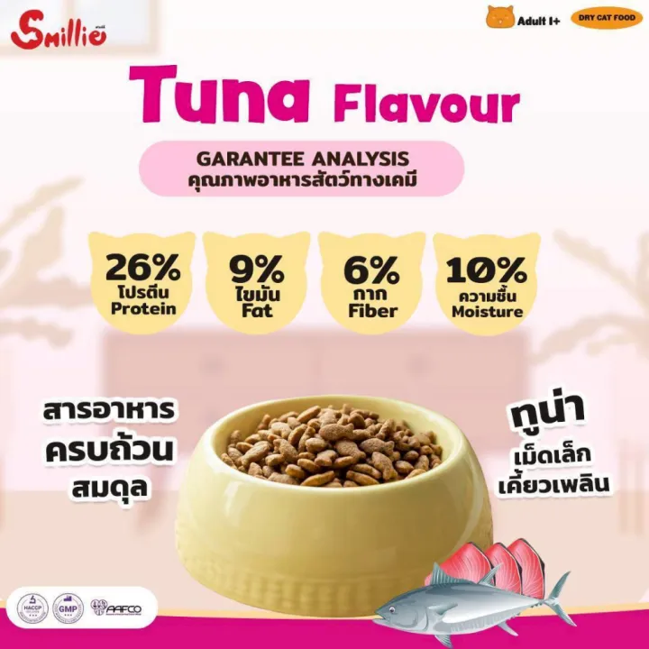 [กระสอบ 20kg] สไมล์ลี่ Smillie อาหารแมว รสแซลมอน รสทูน่า รสปลาทู สำหรับแมวโตทุกสายพันธุ์ (สั่งซื้อออร์เดอร์ละ 1 กระสอบ)