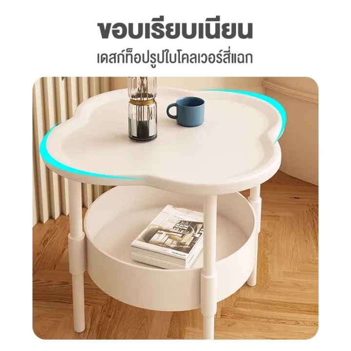 โต๊ะข้างโซฟา2ชั้น โต๊ะข้างเตียงมินิมอล ชั้นวางของข้างโซฟา