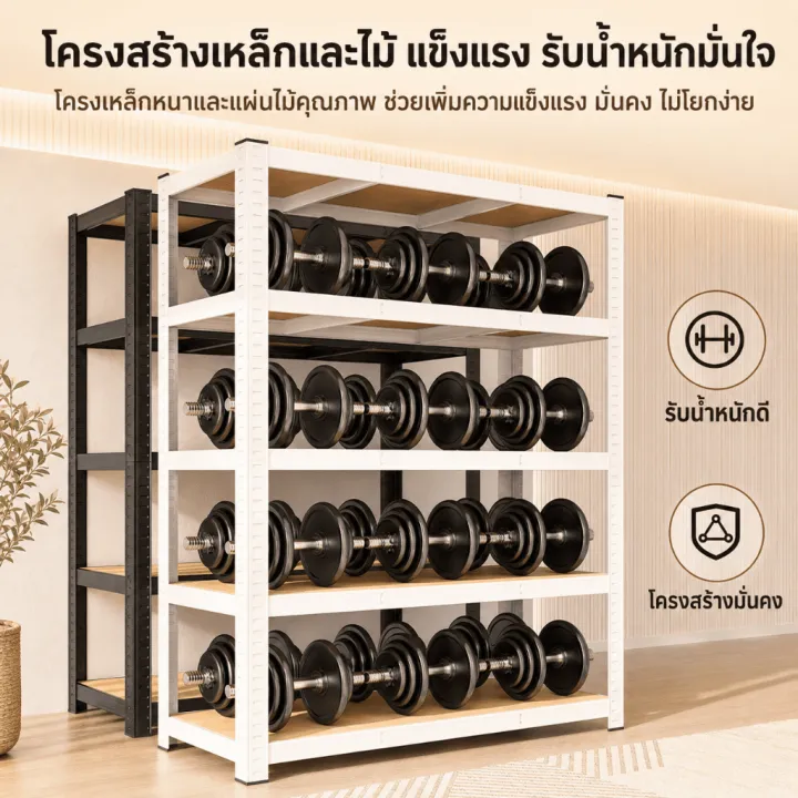 ชั้นวาง ชั้นวางของ 3/4/5/6 ชั้น สแตนเลส+ไม้ รับน้ำหนัก 900KG ชั้นวางของชั้นเหล็ก แข็งแรงมาก ชั้นวางของครัความจุแบริ่งที่แข็งแกร่ง ชั้นวางของอเนกประสงค์