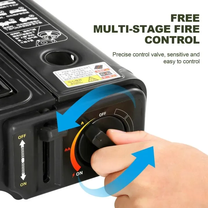 เตาแก๊สพกพา 2.9KW แบบกระป๋อง พร้อมระบบความปลอดภัย 3 ระดับ และควบคุมไฟฟ้าหลายชั้น