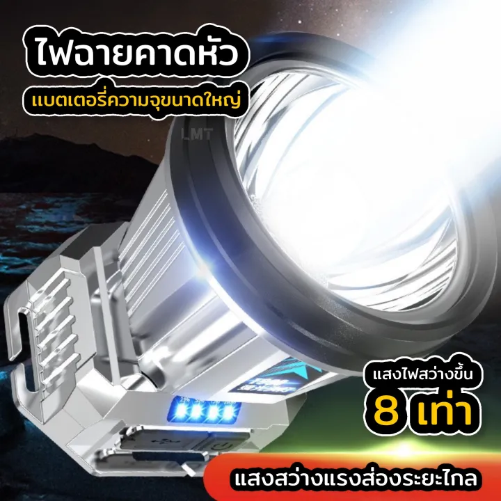 ซื้อ 1 แถม 1 ฟรี ไฟคาดหัวแรงสูง T998 LED 99999999W ไฟฉายคาดหัวแรงสูง แบตเตอรี่ใช้งานได้ 72 ชั่วโมงไฟฉายคาดหัวแท้ไฟได้ ระยะ 5KM ไฟฉายคาดศีรษะ กันน้ำ