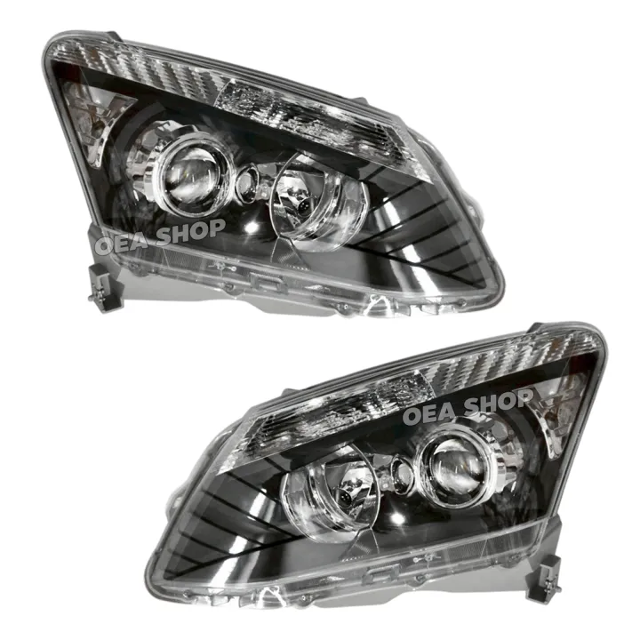 DEPO ไฟตา ไฟหน้ารถยนต์ ไฟหน้า สำหรับ ISUZU D-MAX ALL NEW ปี 2012-2013 โปรเจคเตอร์ คาร์บอน ( ซ้าย 213-1142L /ขวา 213-1142R ) เฉพาะเสื้อ