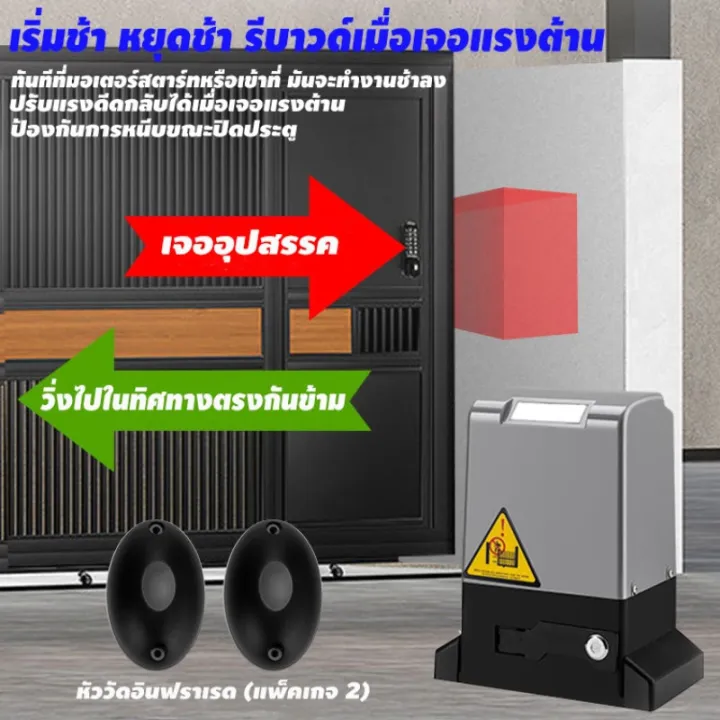 Viger shop มอเตอร์ประตูรีโมท AC 1000KG/AC 2000 KG เซนเซอร์เดินสาย / ไร้สาย มีเฟือง ไม่มีเฟือง บอร์ด WIFI พร้อมอุปกรณ์ติดตั้ง