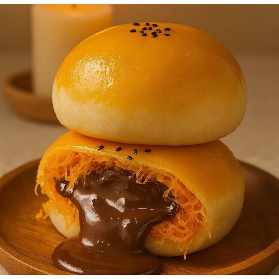 ขนมเปี๊ยะลาวาไส้ฝอยทองนูเทลล่า (350g) Noeyleeshop