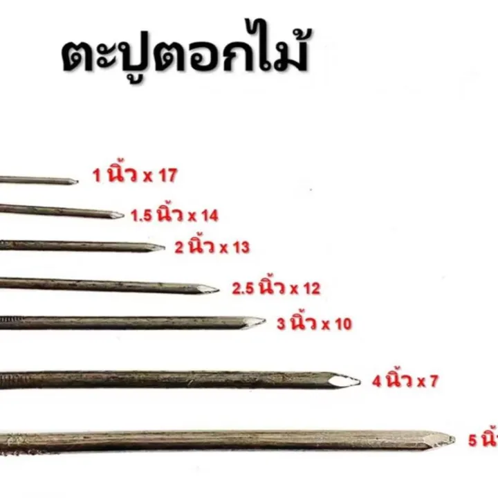 ตะปูตอกไม้ คุณภาพดี ตรากระทิงเหยียบโลกหรือ ตราN (18กิโลต่อลัง) มีความยาวหลายขนาด *เนื่องจากสินค้ามีน้ำหนักมากทางร้านรบกวน ลูกค้าออเดอร์ครั้งละ 1 ลังนะครับ*