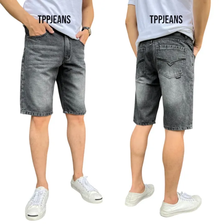 TPPJEANS G-Shorts Men's กางเกงยีนส์ขาสั้นชาย สีเทาฟอก ทรงสวย ผ้านิ่ม ใส่สบาย เป้าซิป Size 28-36 รับชำระปลายทาง