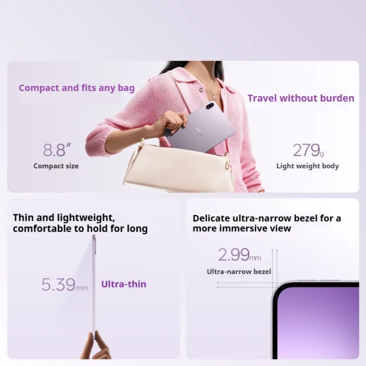 OPPO Pad Mini Snapdragon 8 Gen 5 8.8" 144HZ 2.5K OLED 8000mAh 67W | Only Support WiFi | OPPO Tablet | สนับสนุนไทยและ Google